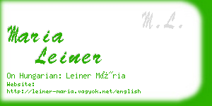 maria leiner business card